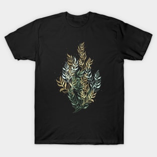 Delicate golden leaves T-Shirt